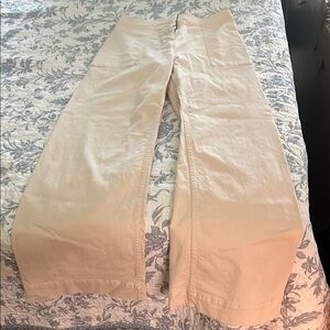 Lou & Grey Cream Flare Wide Leg Jeans